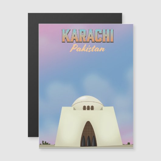 Reisposter Karachi Pakistan (Voorkant / Achterkant)