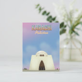 Reisposter Karachi Pakistan Briefkaart (Staand voorkant)