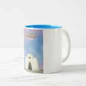 Reisposter Karachi Pakistan Tweekleurige Koffiemok (Voorkant rechts)