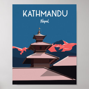 Reisposter Kathmandu Nepal Poster