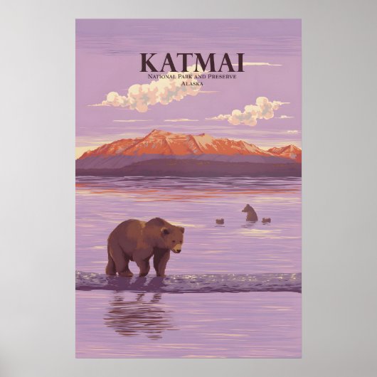Reisposter Katmai National Park and Preserve Poster (Voorkant)