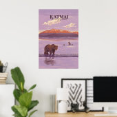 Reisposter Katmai National Park and Preserve Poster (Thuiskantoor)
