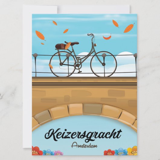 Reisposter Keizersgracht Canal Amsterdam Kaart (Voorkant)