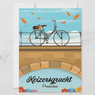 Reisposter Keizersgracht Canal Amsterdam Kaart