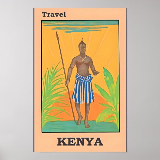 Reisposter Kenia-Afrika Poster (Voorkant)