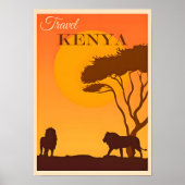 Reisposter Kenia-Afrika Poster (Voorkant)
