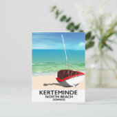 Reisposter Kerteminde North Beach Denmark Briefkaart (Staand voorkant)