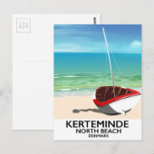 Reisposter Kerteminde North Beach Denmark Briefkaart (Voorkant / Achterkant)