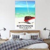 Reisposter Kerteminde North Beach Denmark Canvas Afdruk (Insitu (Slaapkamer))