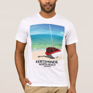 Reisposter Kerteminde North Beach Denmark T-shirt