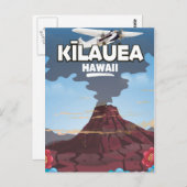 Reisposter Kīlauea Hawaii Volcano Briefkaart (Voorkant / Achterkant)