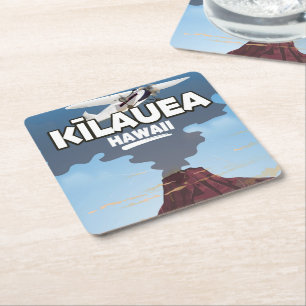 Reisposter Kīlauea Hawaii Volcano Kartonnen Onderzetters