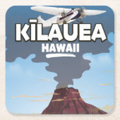 Reisposter Kīlauea Hawaii Volcano Kartonnen Onderzetters (Voorkant)