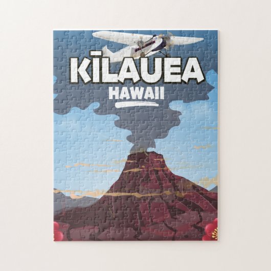 Reisposter Kīlauea Hawaii-vulkaan Legpuzzel (Verticaal)