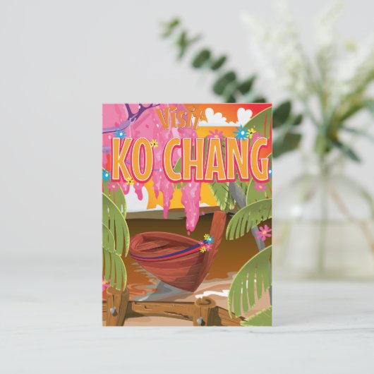 Reisposter Ko Chang Thailand Briefkaart (Staand voorkant)