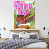 Reisposter Koh Pha Ngan Thailand Canvas Afdruk (Insitu (Slaapkamer))