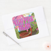 Reisposter Koh Pha Ngan Thailand Vierkante Sticker (Envelop)