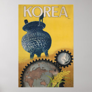 Reisposter Korea Seoul Kunst Koreaanse Print