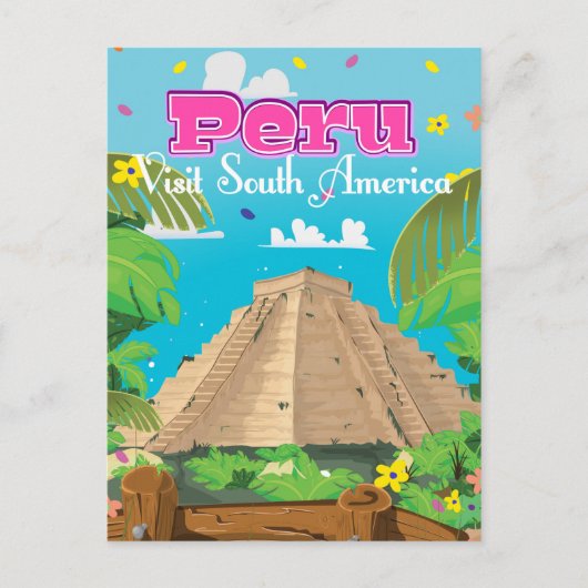 Reisposter kunst Peru. Briefkaart (Voorkant)