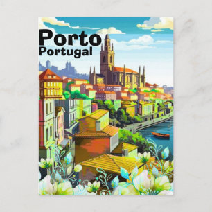 Reisposter Kunst Porto, Reis Kunst Portugal, Po Feestdagenkaart