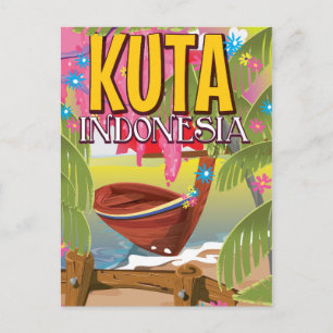 Reisposter Kuta Indonesia Briefkaart