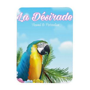 Reisposter La Désirade Parrot Magneet
