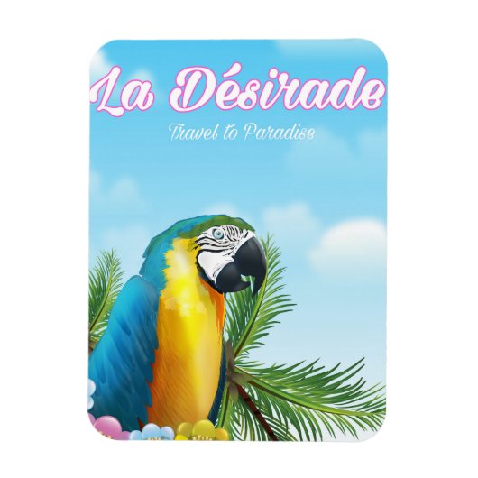 Reisposter La Désirade Parrot Magneet (Verticaal)