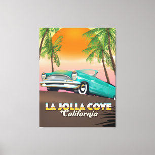 Reisposter La Jolla Cove California Canvas Afdruk
