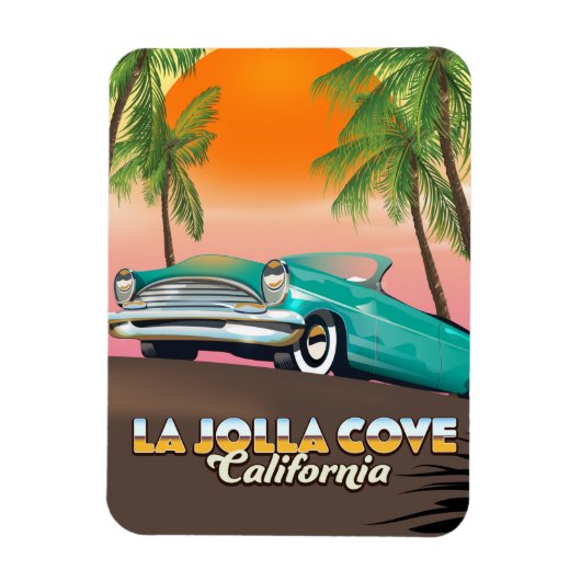 Reisposter La Jolla Cove California Magneet (Verticaal)