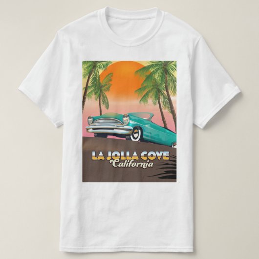 Reisposter La Jolla Cove California T-shirt (Design voorkant)