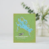 Reisposter Lake Winnipesaukee New Hampshire Briefkaart (Staand voorkant)