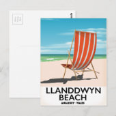 reisposter landdwyn Beach Anglesey Wales Briefkaart (Voorkant / Achterkant)