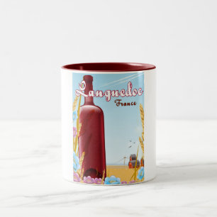 Reisposter Languedoc Frankrijk Tweekleurige Koffiemok