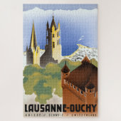 reisposter Lausanne-Ouchy Zwitserland Legpuzzel (Verticaal)