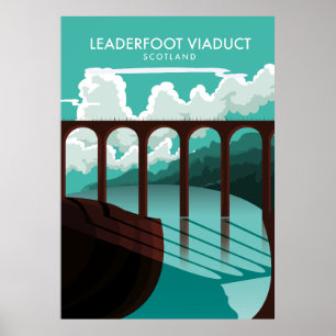 Reisposter lederfoot Viaduct Scotland Poster