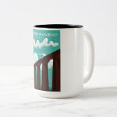 Reisposter lederfoot Viaduct Scotland Tweekleurige Koffiemok (Voorkant rechts)
