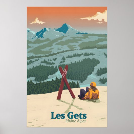 Reisposter Les Gets Ski Resort Poster (Voorkant)