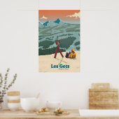 Reisposter Les Gets Ski Resort Poster (Keuken)