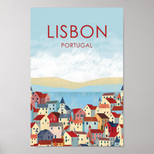 Reisposter Lissabon Portugal Poster