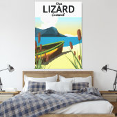 Reisposter Lizard aan zee Canvas Afdruk (Insitu (Slaapkamer))