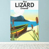 Reisposter Lizard aan zee Canvas Afdruk (Insitu (Houten vloer))