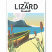 Reisposter Lizard aan zee Sticker (Voorkant)