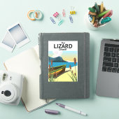 Reisposter Lizard aan zee Sticker (iPad Cover)