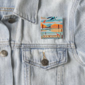 Reisposter Loch Awe Scotland Vierkante Button 5,1 Cm (In situ)