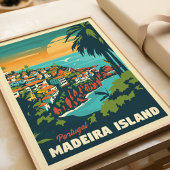 Reisposter Madeira Eiland Vintage Muurkunst Poster