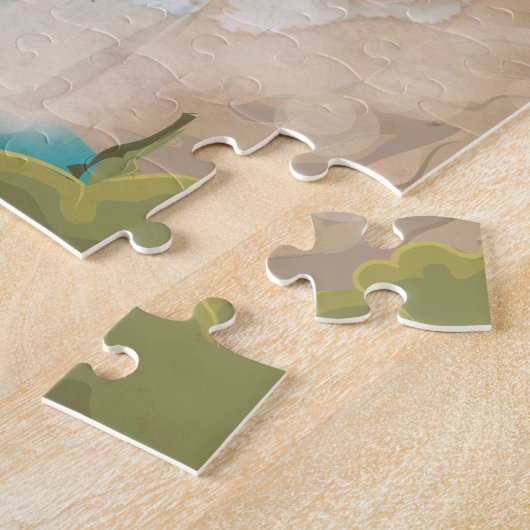 Reisposter Magnet van het nationale park Hot Sprin Legpuzzel (Zijkant)