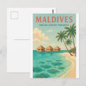 Reisposter (Maldiven) Briefkaart (Voorkant / Achterkant)