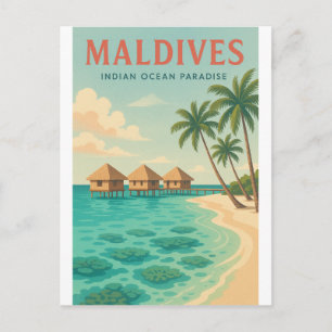 Reisposter (Maldiven) Briefkaart
