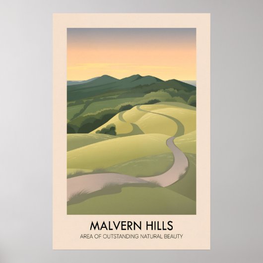 Reisposter Malvern Hills AONB Poster (Voorkant)