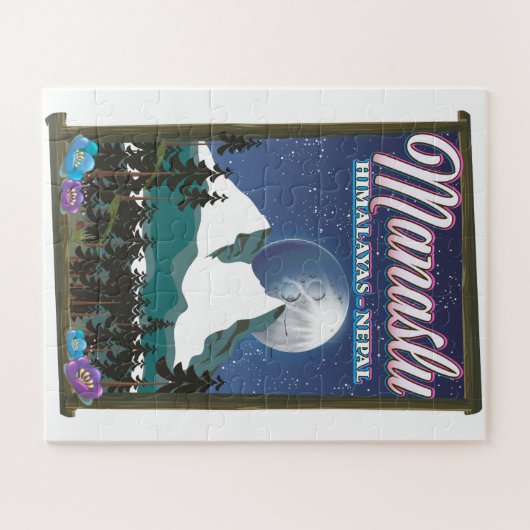 Reisposter Manaslu Himalayas Nepal Legpuzzel (Horizontaal)